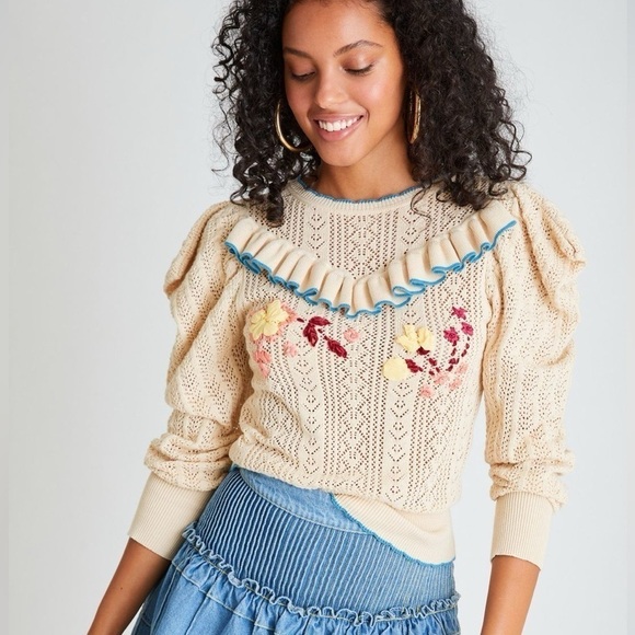 LoveshackFancy Rennley sweater NWT RARE - Picture 11 of 12